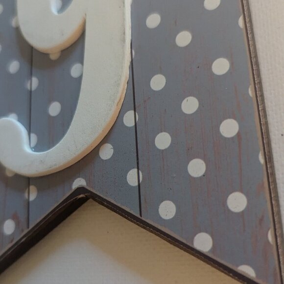 NWT Polka Dot Letter 'y' Wood Sign Grey Lowercase Michael's Fall Home Wall Decor - Picture 4 of 7